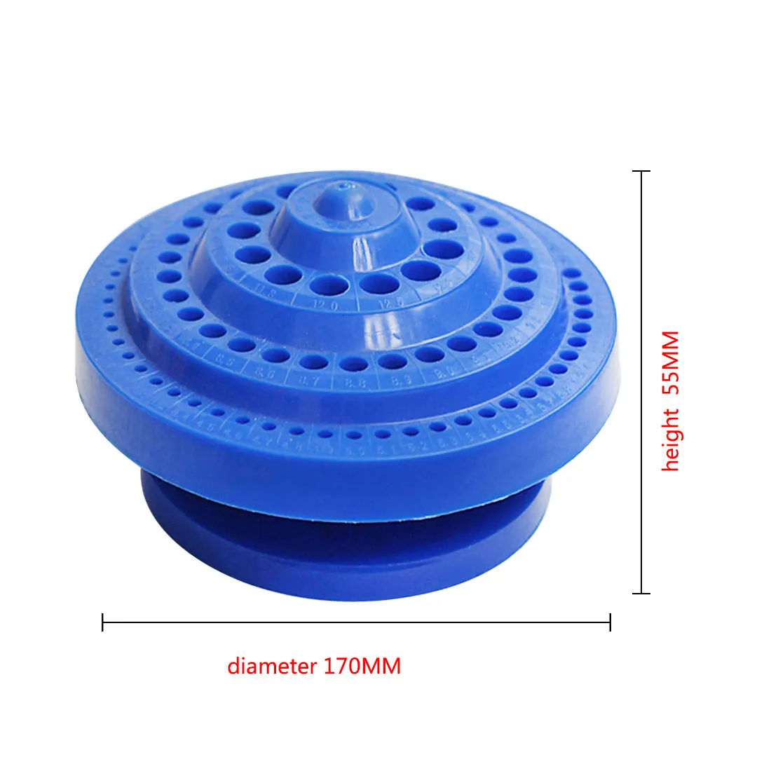 100 Hole Round Shape Drill Bit Storage Case Hard Plastic Organizer Tool 100 Hole Round Shape Drill Bit Storage Case Hard Plastic Organizer Tool