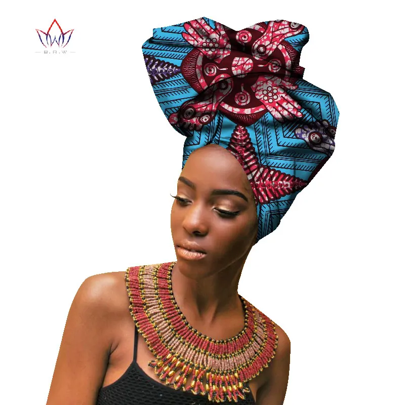 

2019 Fashion African Headwraps For Women Head Scarf For Lady Hight Quality Cotton Women Headwraps Accessories WYB141