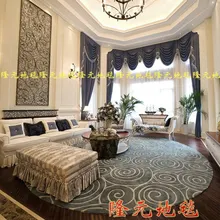 Последний европейский модный ковер, круглый ковер для гостиной, спальни, акриловые ковры в серую полоску