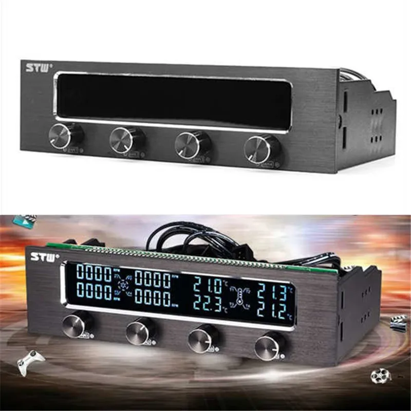 STW 6041 Fan Speed Controller Fan Controller 5 25 Front Panel 3 CPU Temperature Sensor for
