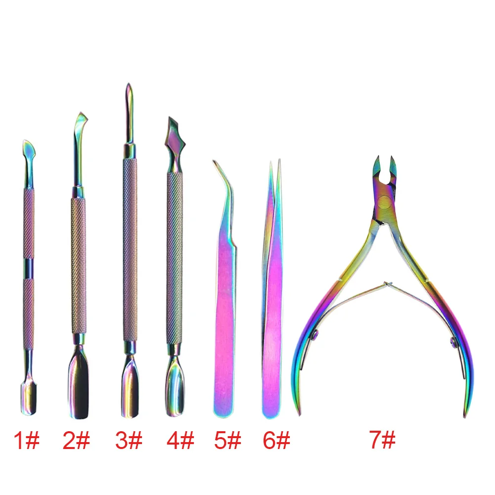 Педикюрный Маникюрный Инструмент кусачки для ногтей/Толкатель/пинцет для удаления омертвевшей кожи и мозолей Уход за ногтями