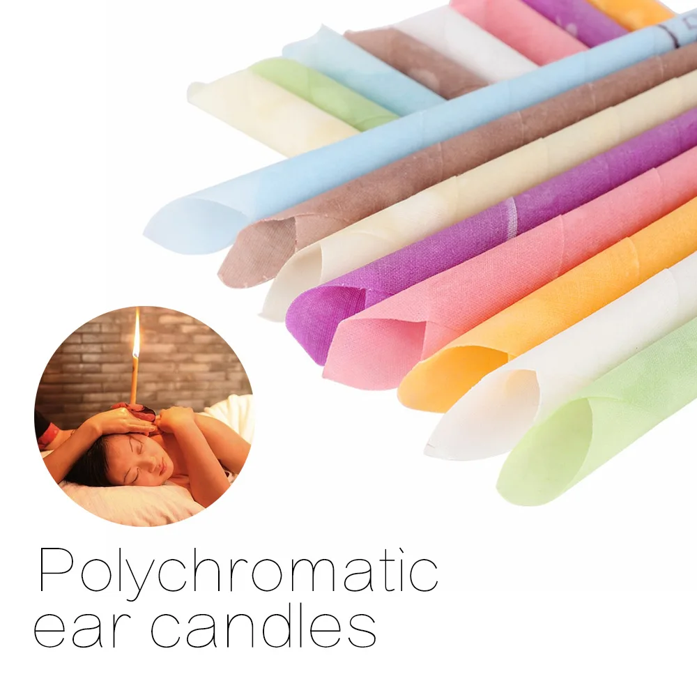 

10Pcs Ear Wax Cleaner Removal Indian Coning Fragrance Ear Candles Healthy Care Ear Care Random Color Ear Cleaning Tool