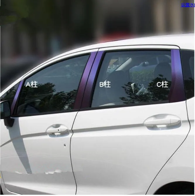 Карбин волокнистая наклейка для наружных окон ABC Honda Fit 2014 2015 2016 2017 8 шт./компл. BA056|for