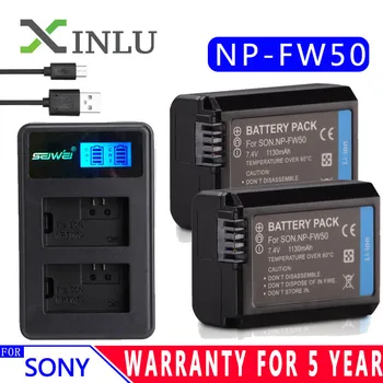 

For Sony NP-FW50 LCD USB Charger + 1130mAh NP FW50 Camera Battery for Alpha a6500 a6300 a6000 a5000 a3000 NEX-3 a7R DSC-RX10 Set