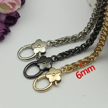 

DIY 40cm-140cm Gold, Silver, Gun Black, Bronze 6mm Metal Replacement Purse Chain Shoulder Bag Straps for Cluthes, Small Handbags