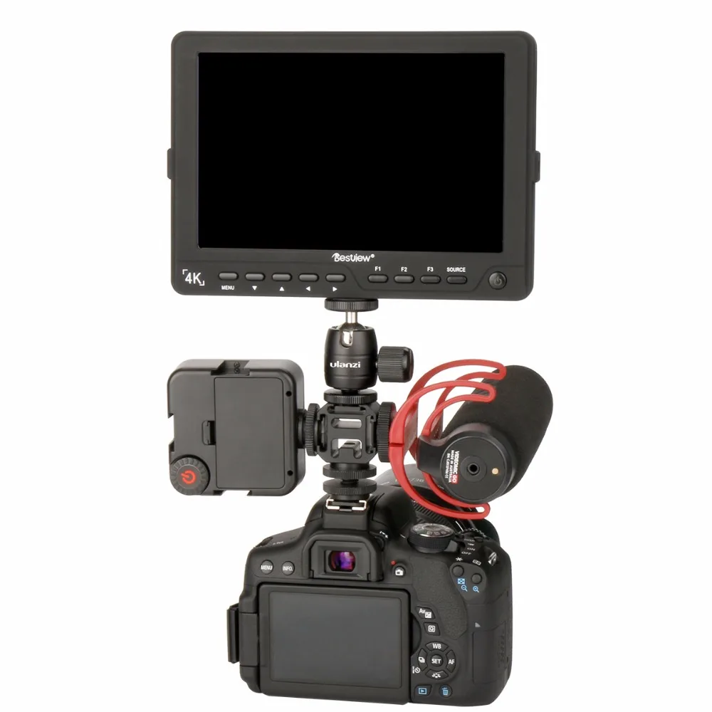 Ulanzi PT-3S Triple Hot Shoe Mount Adapter for Nikon Canon Sony DSLR Camera