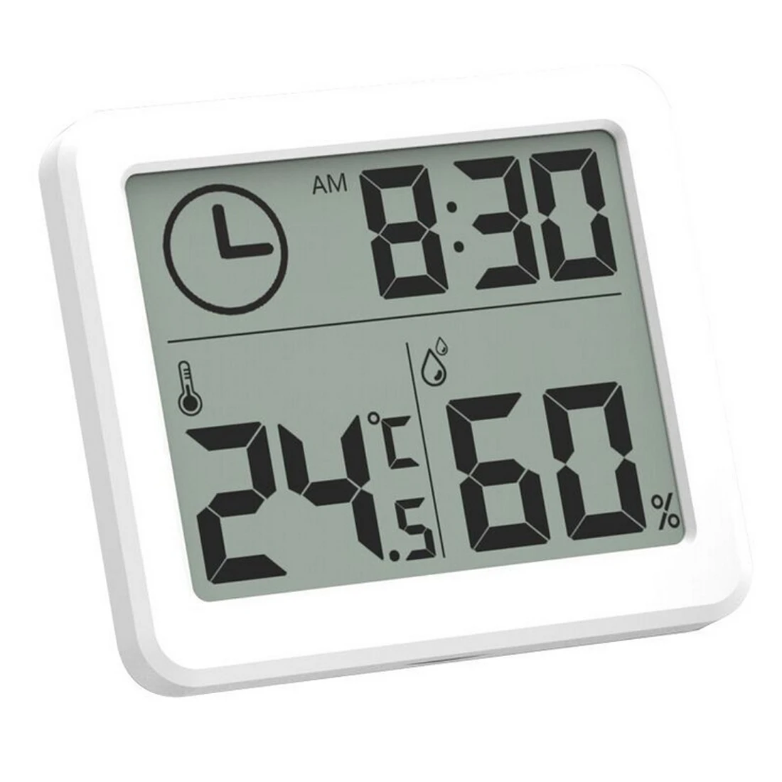 

Multifunction Electronic Temperature Humidity Monitor Thermometer Hygrometer Automatic Clock 3.2inch Large LCD Screen