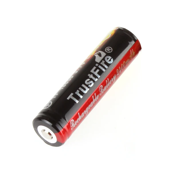

1pcs TrustFire 3.7V 18650 2400mAh Li-ion Rechargeable Battery with Protected PCB for LED Flashlights Headlamps