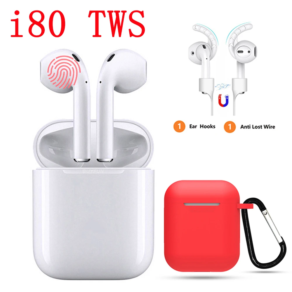 

1:1 AP 2 New i80 TWS Earphones Bluetooth Headset Wireless Earbuds W1 Chip Pop Up Earphone for iPhone TWS PK i20 i30 Print code