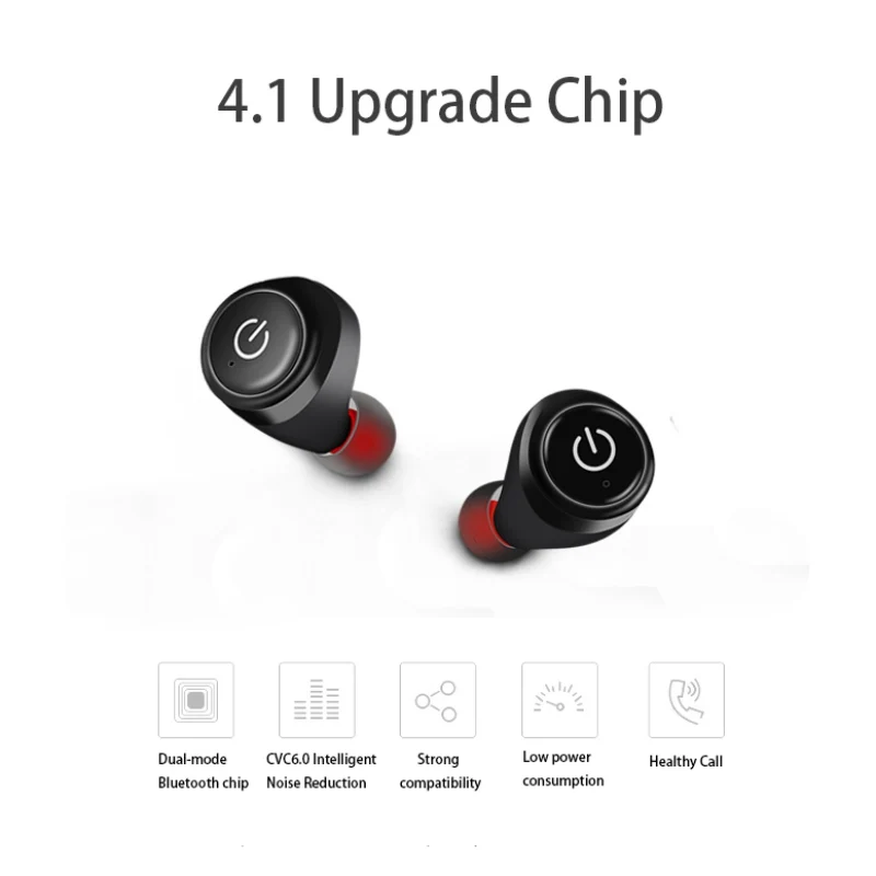 EDAL G6 Mini Stealth Bilateral stereo Earphone Wireless Bluetooth Headphones Invisible Headset with Microphone for Smartphones