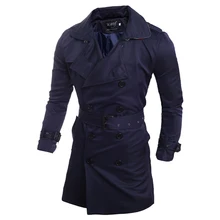 Мужской Тренч в европейском и американском стиле, двубортный мужской Тренч, тонкий Тренч, ветровка