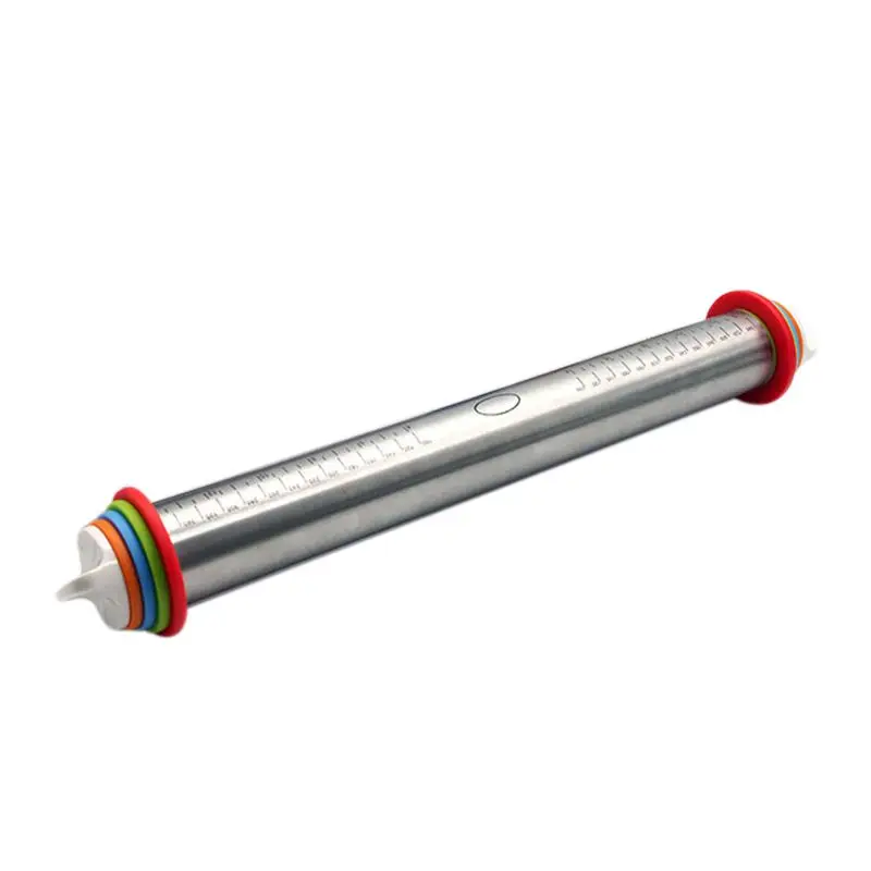 

Large Heavy Duty Rolling Pin Made by Stainless Steel, 17 inch, with Adjustable Discs,Kitchen Tools