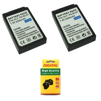 

Lot 2PCS 7.4V 2200mAh PS-BLS1 PS BLS1 BLS-1 Camera Battery For Olympus EP2 EPL1 EPL2 EP1 BLS5 E-400 EVOLT E-410 EVOLT E410 E-420