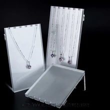 Высокая-конец один комплект 3 шт./компл. акриловый стенд для ожерелий набор витрин L ювелирные изделия Дисплей стеллаж для выставки товаров торговая стойка для подвесок реквизит