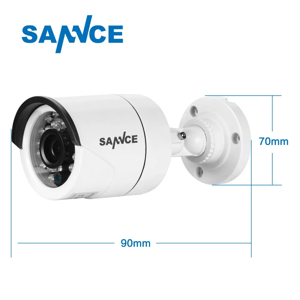 SANNCE AHD 720 P 4 шт. 1200TVL Пуля CCTV камера люкс 1.0MP водостойкая ИК-камера ночного видения для системы наблюдения комплект быть