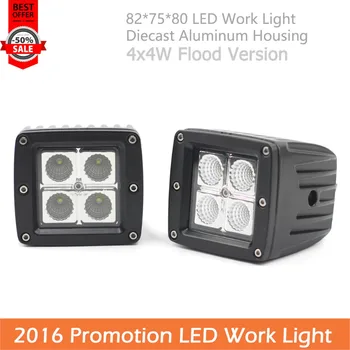 

2016 Promotion 16W High Power Square LED Work Light For Jeep Wrangler 4x4WD Headlight Tuning And All Vehicles Off-road Styling