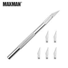 MAXMAN Pocket Knife Metal Scalpel Knife Tools Kit Cutter Engraving Craft Knives Pen Cutter+ 6 Pcs Blades for PCB Repair DIY Tool MAXMAN Pocket Knife Metal Scalpel Knife Tools Kit Cutter Engraving Craft Knives Pen Cutter+ 6 Pcs Blades for PCB Repair DIY Tool