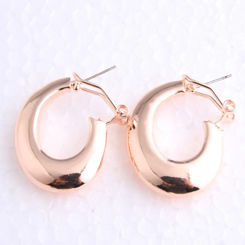 Женские большие серьги-капли NeeFu WoFu, металлическое кольцо для ушей, большие длинные серьги Brinco с принтом, аксессуары, серьги Oorbellen - Окраска металла: Rose gold