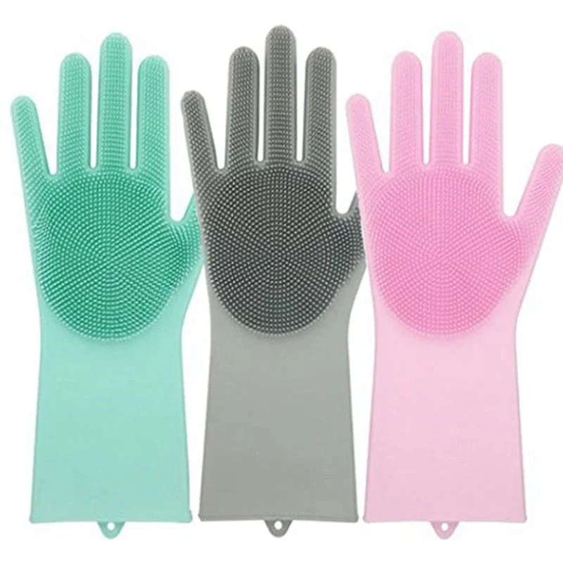 Buy Hoomall 1 Pair Magic Silicone Gloves Washcloth