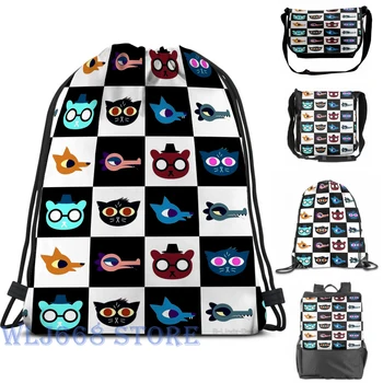 

Funny graphic print shoulder Bags women Night in the Woods Pattern Mae, Bea, Gregg, Angus Single shoulder backpack travel men