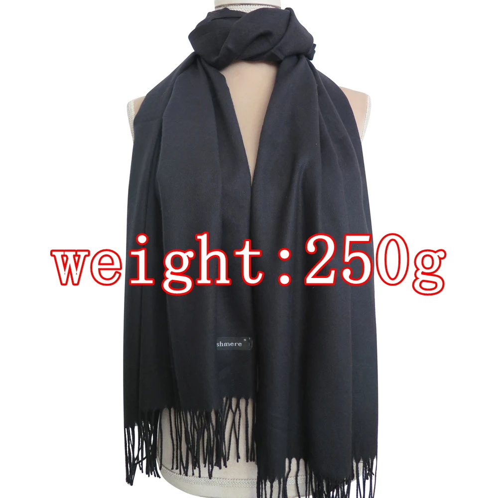 

Unisex Solid Color Women Winter Fall Warm Thick Pashmina Wrap Cashmere Scarves Tassel Men Shawls