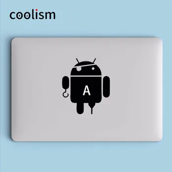 

Pirate Android Robot Laptop Sticker for Apple MacBook Decal 13 Pro Air Decal Retina 11 12 15 17 inch Mac Mi Surface Book Skin