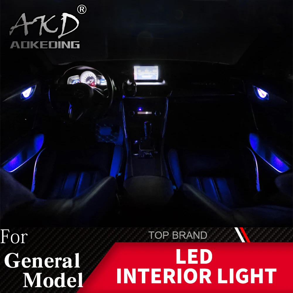 

8pcs Atmosphere Lamp Lights Interior Auto Decorative Inner Door Bowl Wrists Armrest Lights Ambient Light Car Door Interior Light