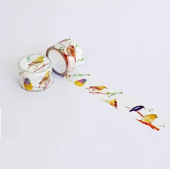 

High Quality 10M Bird Pattern Japanese Washi Decorative Adhesive Tape DIY Masking Paper Tape Label Sticker Gift