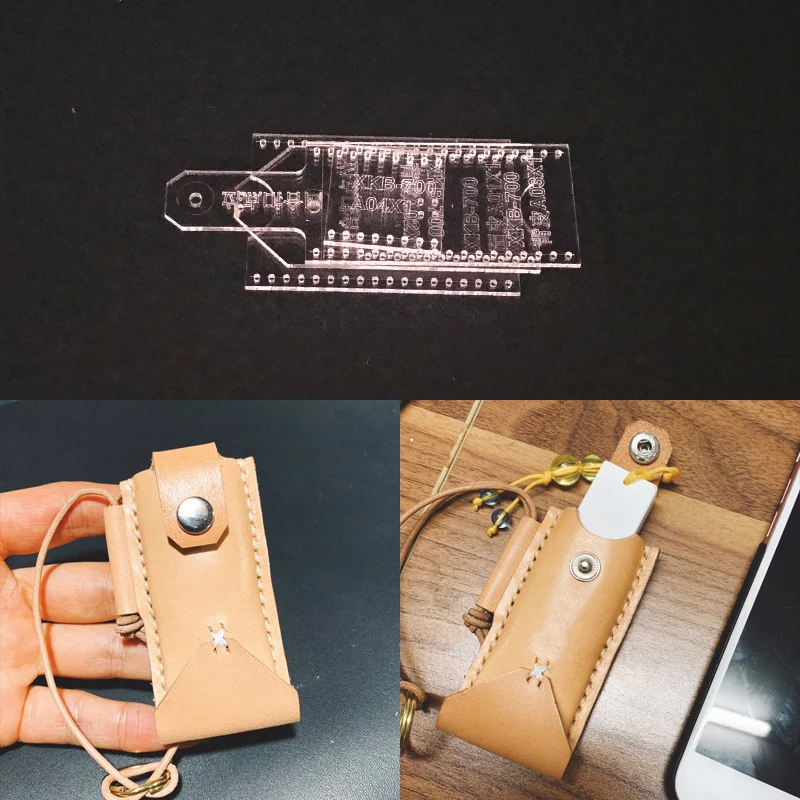 

Lychee Life 1 PC Mini Bag Sewing Pattern Acrylic Memory Card Bag Stencil Template DIY Handmade Leather Crafts Supplies
