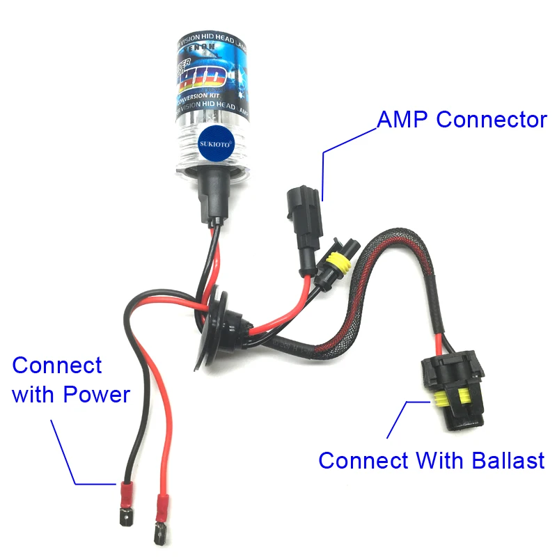 SUKIOTO настоящий AC 35W HID комплект H7 H7R металлическое основание 4300K 5000K 6000K 8000K hid балласт hid 35W комплект ламп для автомобильных фар