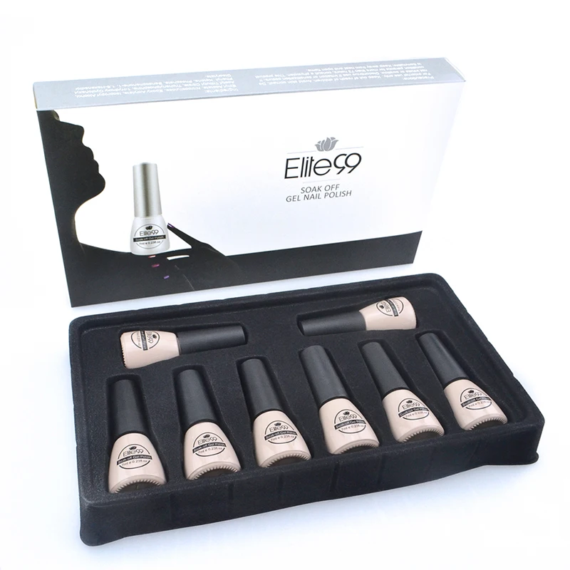 Elite99 8 шт. Светодиодный УФ-лак для ногтей с изменением температуры, замачиваемый светодиодный лак для ногтей, гелевые ногти с красивой подарочной коробкой