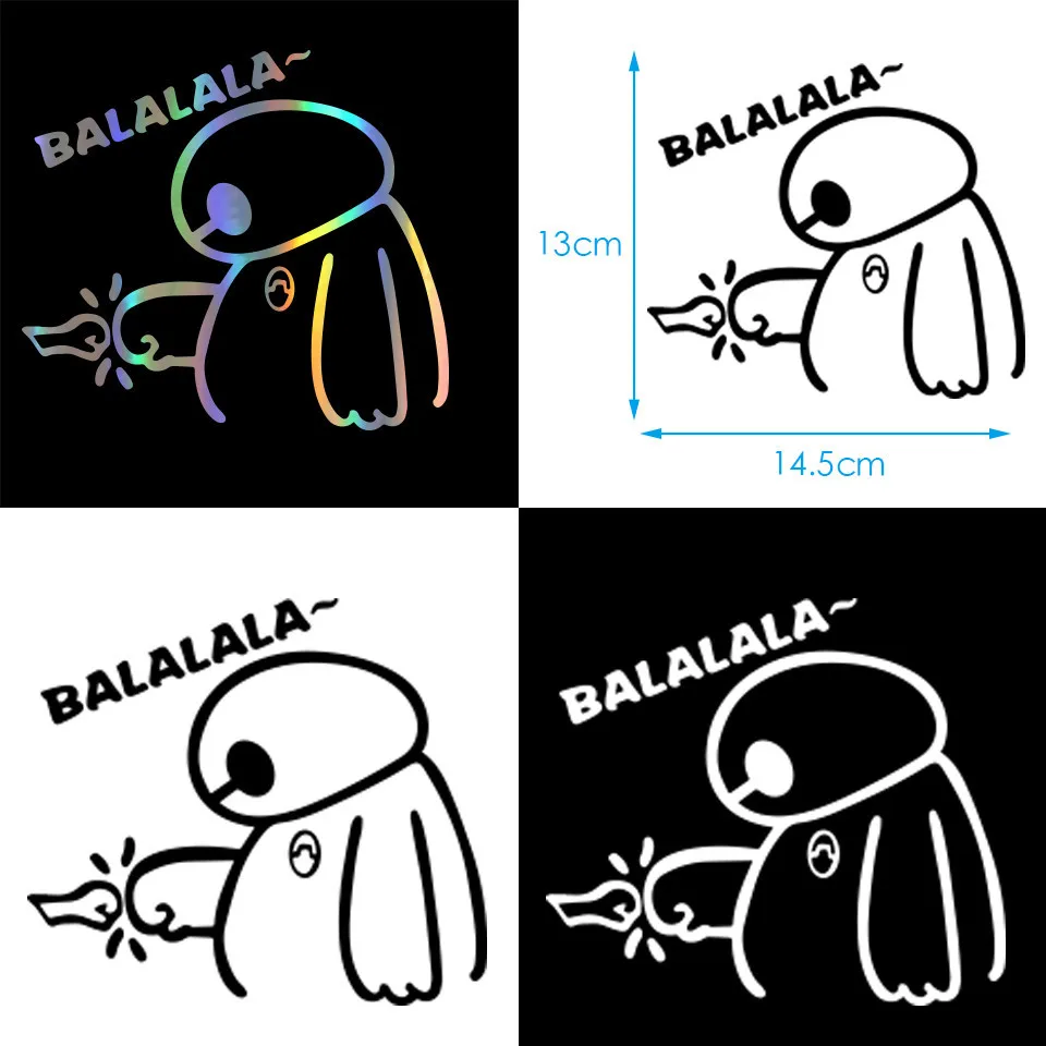 Cunymagos Baymax Hero Stickers Vinyl Classic Car Styling Motorcycle Decal Fashion Creative Car Body Window Wall Funny Sticker 13cm14 (8)