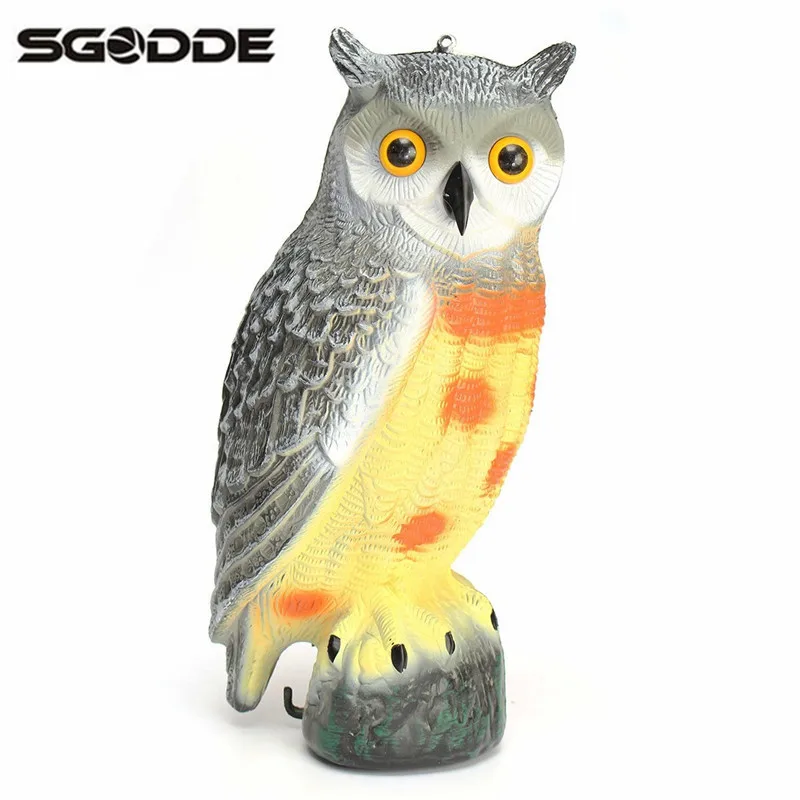 Realistic Owl Hunting Shooting Decoy Head Pest Control Crow Scarer