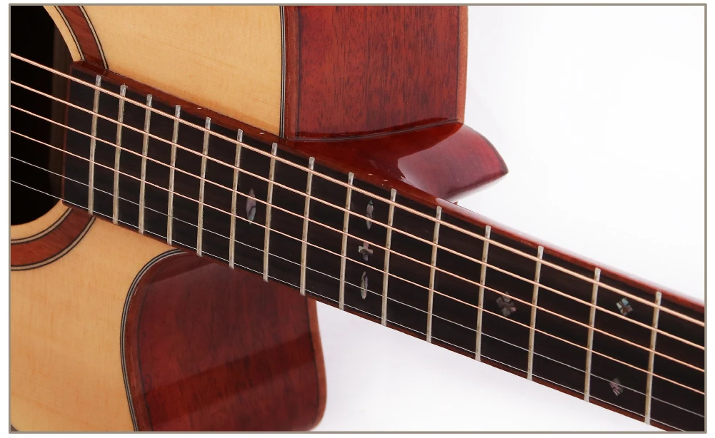 Гитара твердая Акустическая гитара электрическая стальная струна 40 дюймов A-Body Guitarra 6 струн поп-фолк Cutaway гитары звукосниматель красное дерево