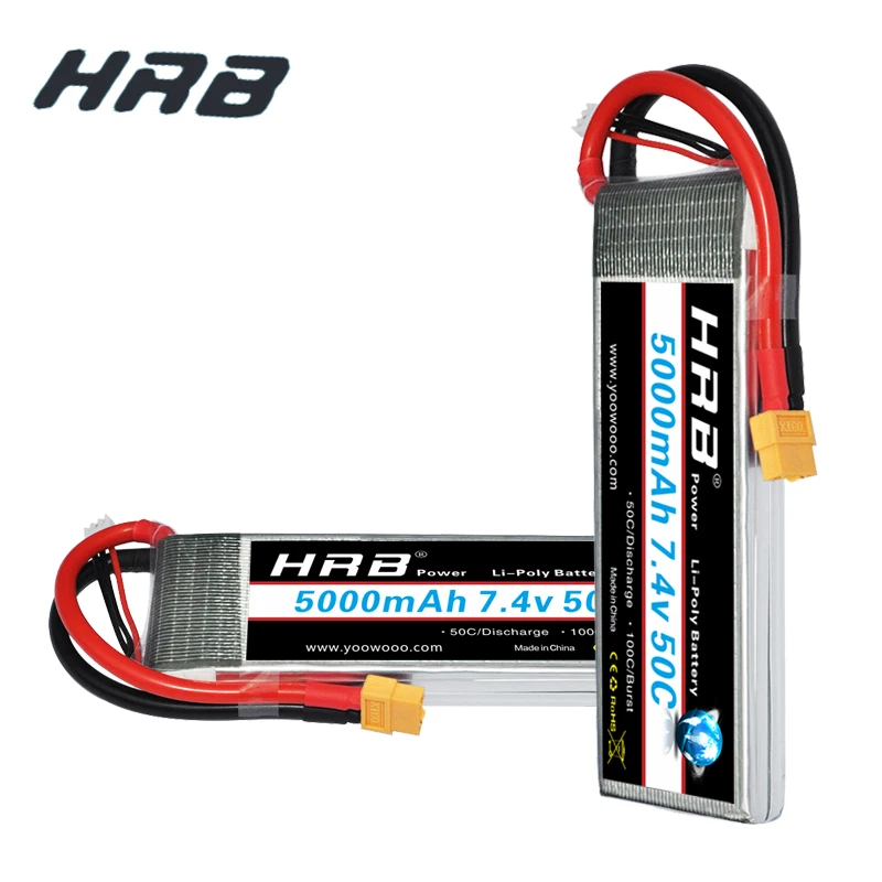 Аккумулятор HRB RC Lipo 2S XT60 аккумулятор для автомобиля лодки самолета квадрокоптера