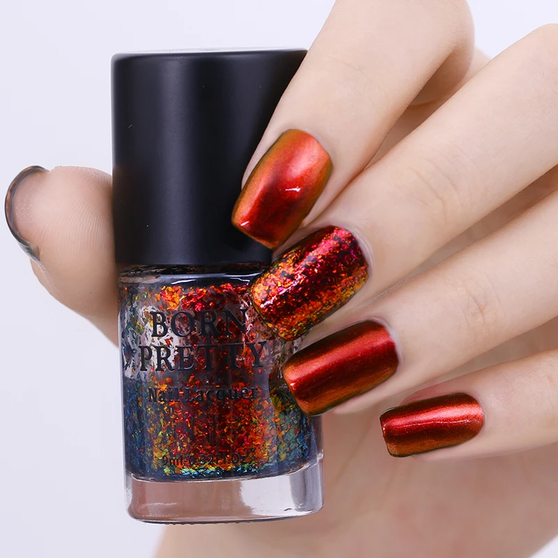 

6ml BORN PRETTY Chameleon Nail Lacquer Gold Violet Galaxy Glitter Sunset Glow Sequins Nail Polish for DIY Nail Art Design