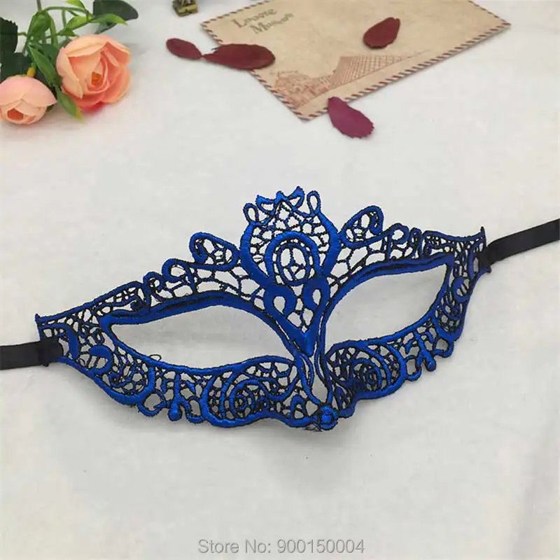 1pc Blue Sexy Lady Lace Mask Eye Mask For Masquerade Party Halloween Party Fancy Drop shipping  (12)