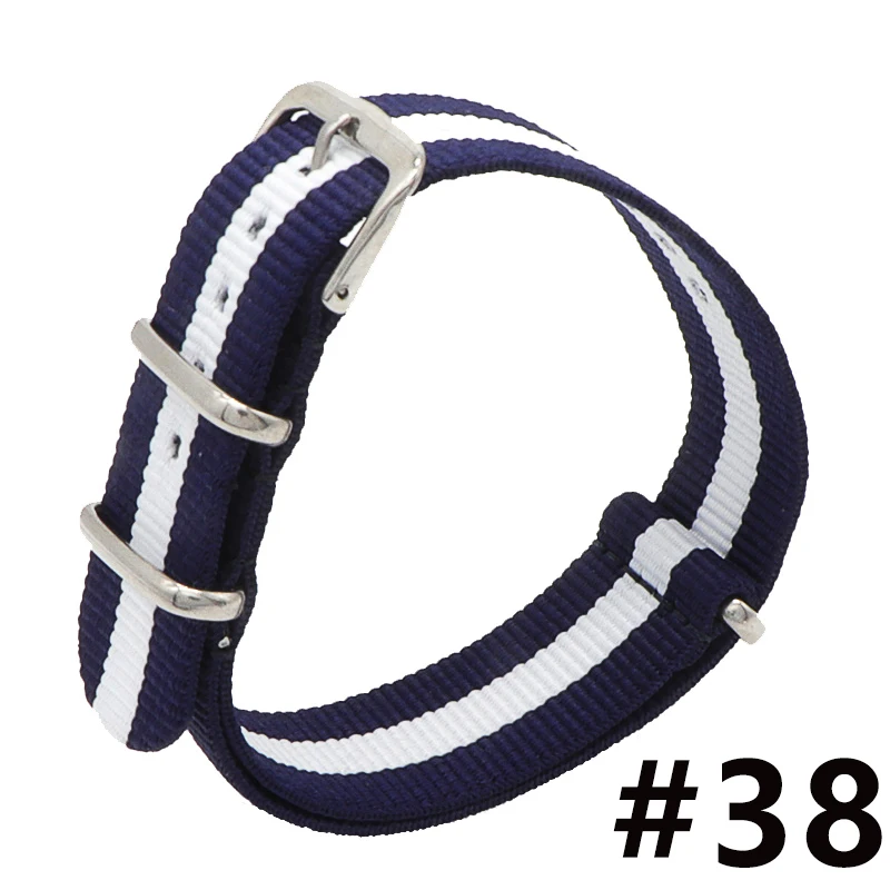 1pcs Bracelet Nylon Nato Watch Strap16mm Band Watch Waterproof Bracelet Multicolor Colors In Stock