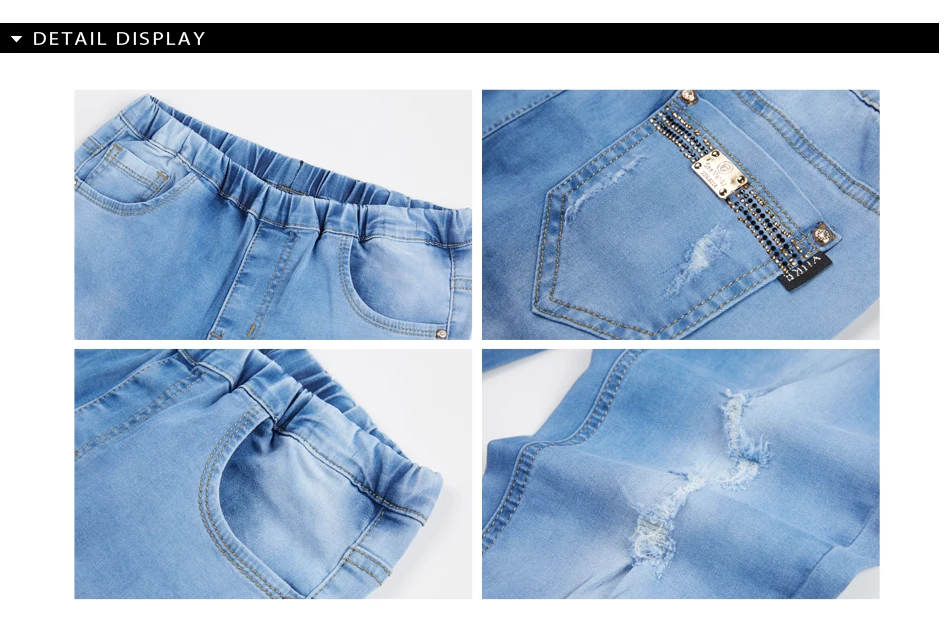 YUKE новое платье для девочек, джинсы с дырками детская Зауженные джинсы пикантные легинсы, брюки эластичные трико детские джинсы 8-15Age I33682