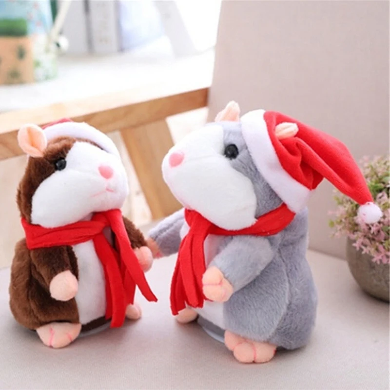 Рождественский классический Хомяк Мышь говорящий питомец запись звука