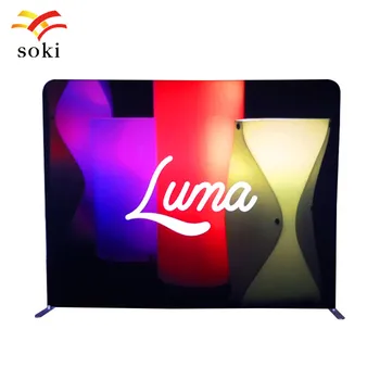 

10ftx7.5ft Straight Exhibition Booth Trade showTension Fabric Display Backdrop With Single Side Banner Printing