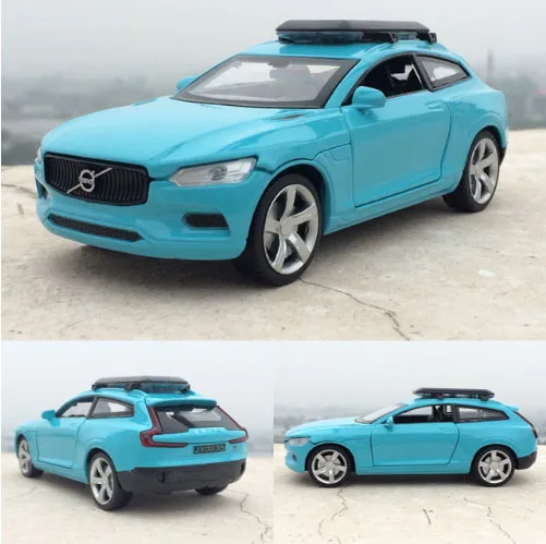 

High simulation 1:32 scale alloy pull back VOLVO XC car model with 4 open door Flashing free shipping
