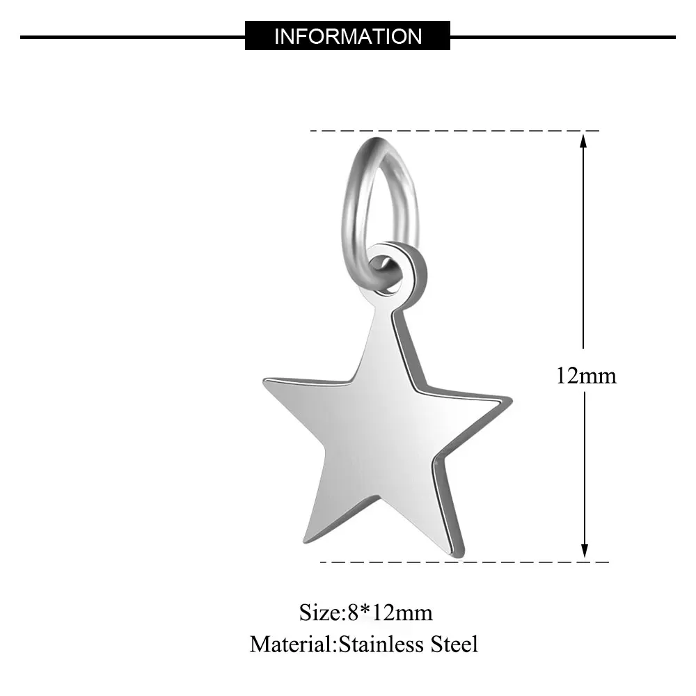 5 шт. маленькая звезда и улыбающееся лицо Шарм нержавеющая сталь никогда не тускнеет ювелирные подвески для самостоятельного изготовления