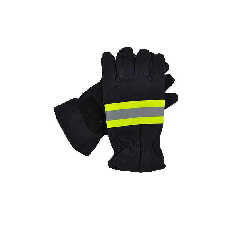 

Firefighter's Hand Protective Equipment Fire Rescue Flame Retardant Safety Gloves with Reflective Material Tape