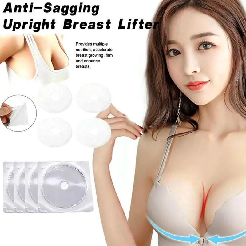 

4 Pcs Upright Breast Lifter Anti-Sagging Upright Breast Lifter Patch Collagen Enhancer Breast Augmentation Chest Pad