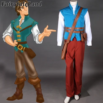 

halloween costumes for men adult Tangled Rapunzel prince Flynn Ryder cosplay costume Prince Flynn suit custom made