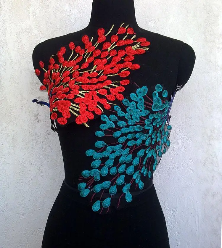 22-34cm-big-blue-red-peacock-feather-embroidery-patch-applique-on-black-organza-with-no-adhesive (1)