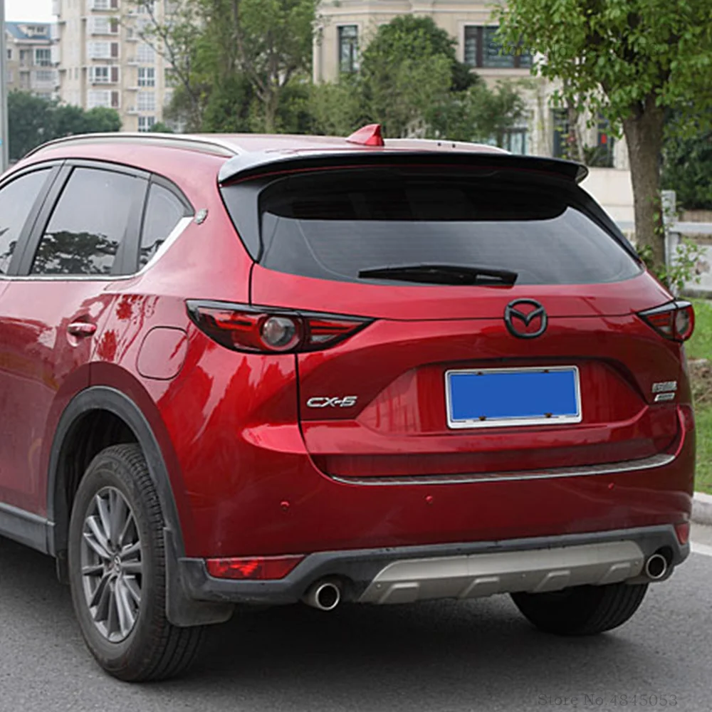 Для Mazda CX-5 CX5, автомобильный спойлер, черный и белый, задний багажник, крыло, задний спойлер на крышу, автомобильный стиль