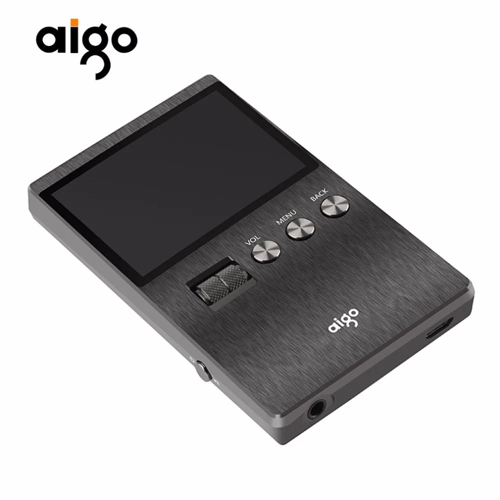 Новейший Aigo M6 DSD64 32G портативный аудио Hifi музыкальный плеер без потерь Высокое качество Мини Спортивный MP3 плеер может играть 60 часов черный