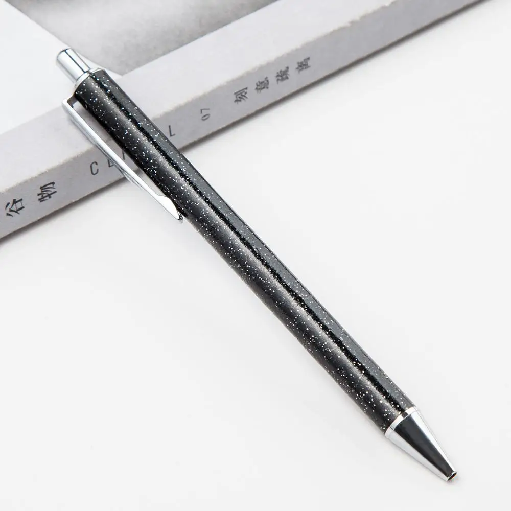 Креативная металлическая Подарочная шариковая ручка офисная, деловая канцелярская Шариковая ручка для подписи школьные принадлежности - Цвет: BLACK